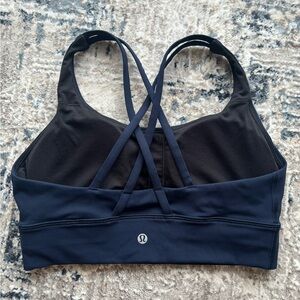 Lululemon Energy Bra Size 8 Sports Bra Navy blue NEW